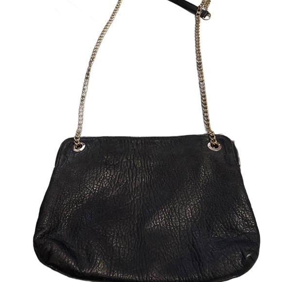 Vince Camuto Lizel Convertible Leather Black Textured Shoulder/Crossbody Bag - Picture 4 of 16